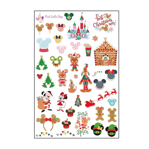 Download Magical Christmas Stickers Disney Planner Stickers Etsy