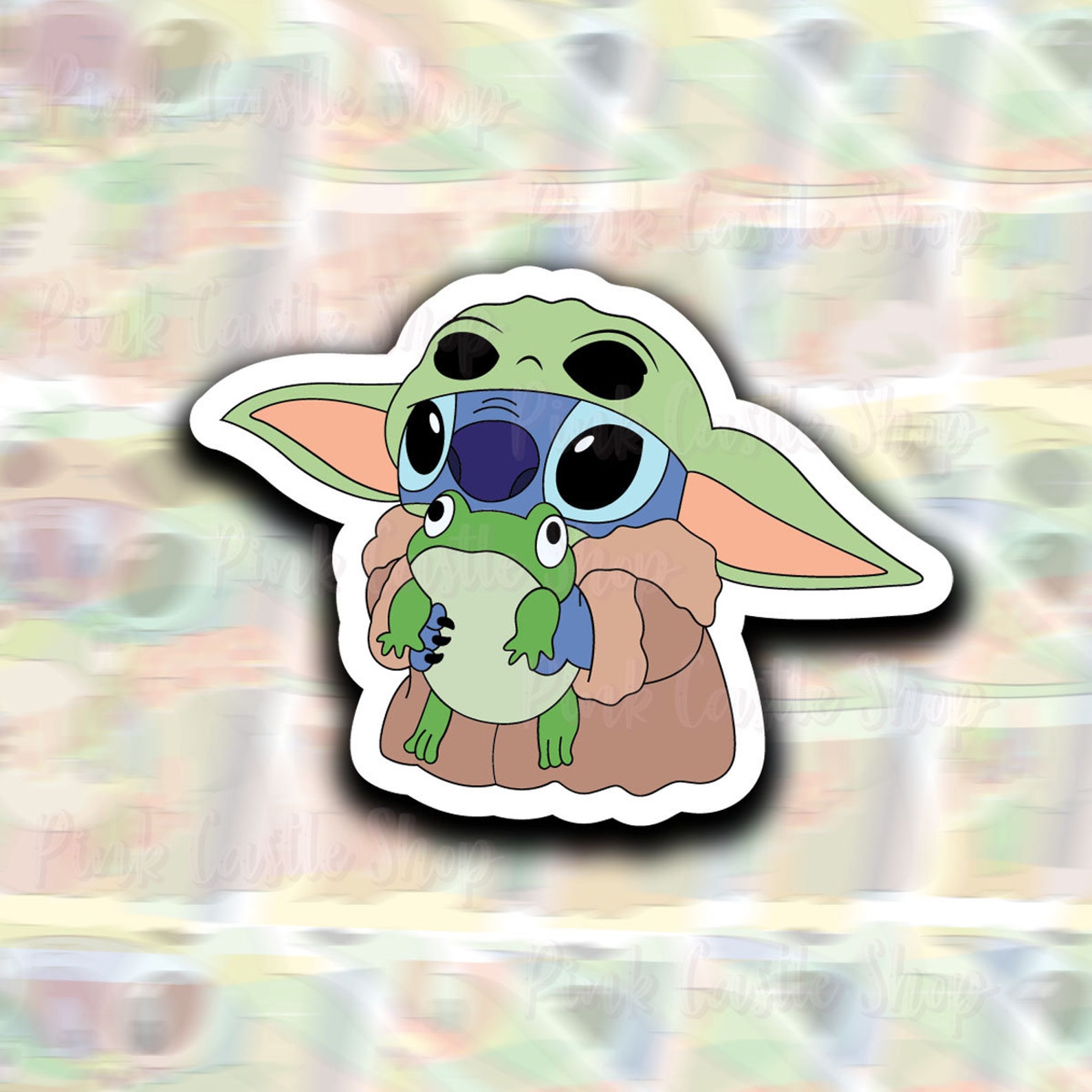 Stitch baby yoda the child sticker baby yoda sticker stitch Etsy España