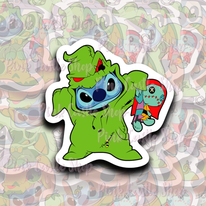 WATERPROOF Stitch X Boo Bash Cute Oogie Boogie Stitch Etsy
