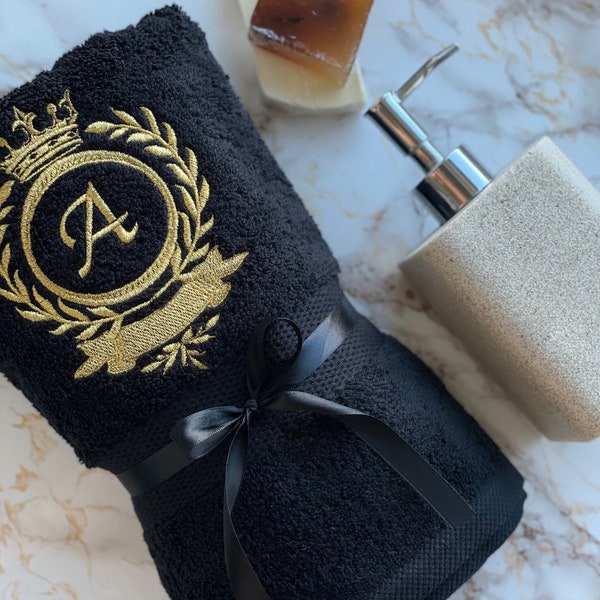 Black and Gold Kitchen Towels - Etsy