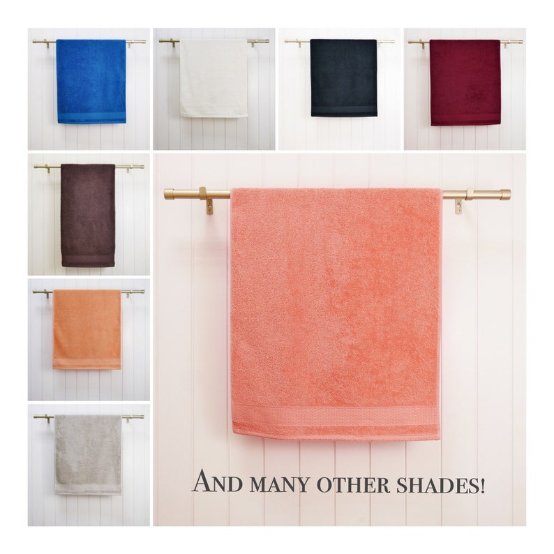 Black Bath Towel Set Initials Crown / Monogrammed Luxury Etsy