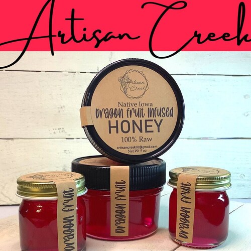 Dragon Fruit Infused Honey Allnatural Raw Unfiltered Etsy