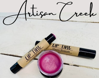 Mauve Blossom LIP TINT, Natural Shea Butter and Beeswax - Lip Gloss, Lip  Balm Color, Mica Tinted