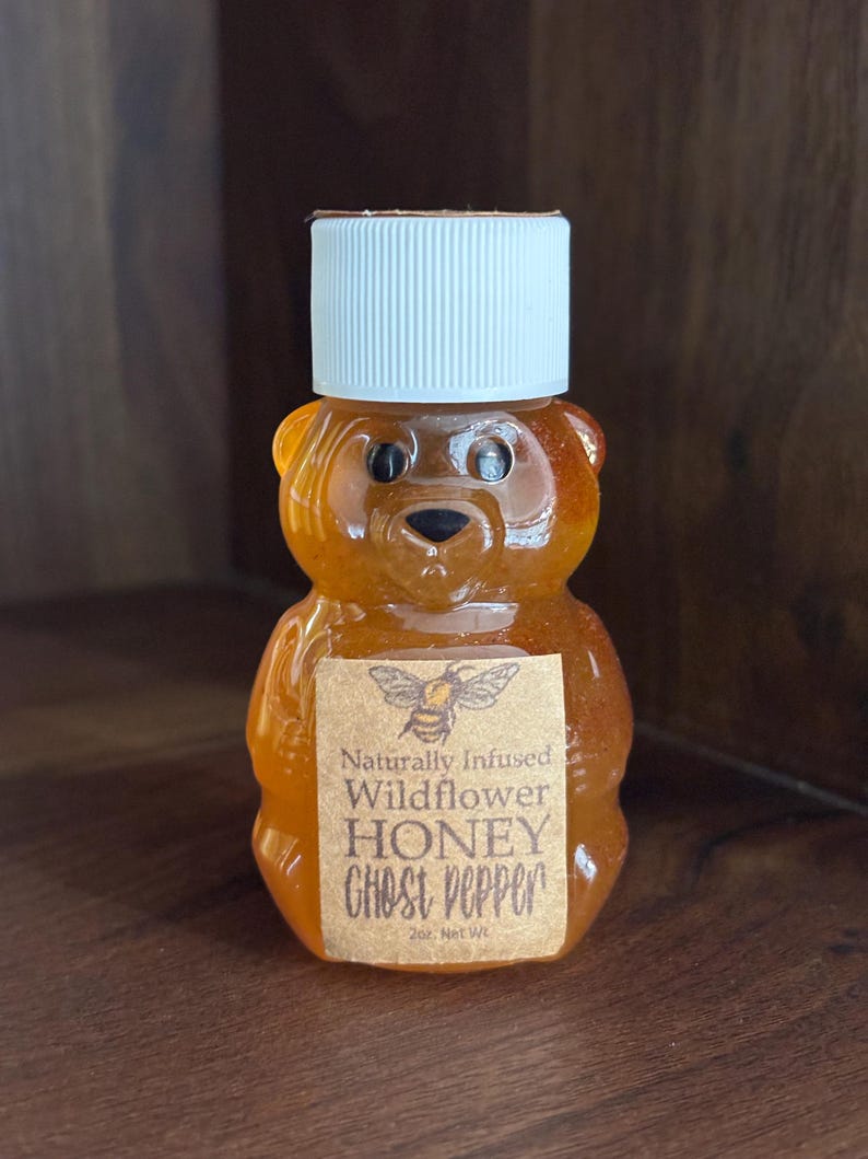 Mini 2oz Honey Bear-22 Flavors to Choose From, Tiny Honey Bear Gift, Naturally Infused Honey, Party Favors, Wedding Favors, Stocking Stuffer image 10