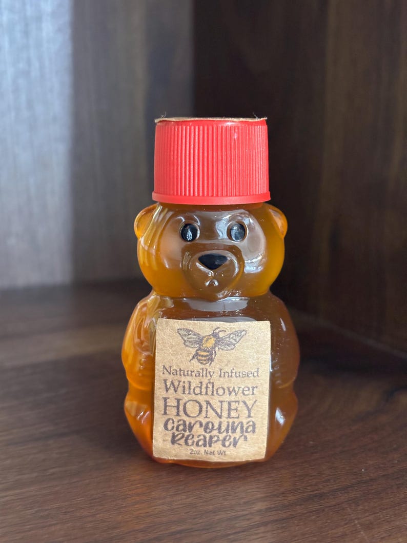 Mini 2oz Honey Bear-22 Flavors to Choose From, Tiny Honey Bear Gift, Naturally Infused Honey, Party Favors, Wedding Favors, Stocking Stuffer image 14