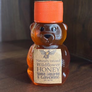 Mini 2oz Honey Bear-22 Flavors to Choose From, Tiny Honey Bear Gift, Naturally Infused Honey, Party Favors, Wedding Favors, Stocking Stuffer image 13