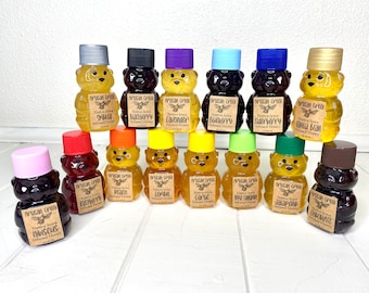 Assorted Honey Bears - Honey Bear Gift, Infused Honey, Mini 2oz Honey Bear Sampler