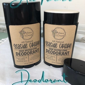 Natural Deodorant - Seaside Scented, Odor Neutralizing - Aluminum Free