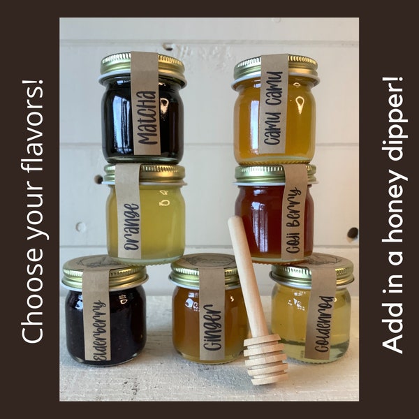Infused Honey Sampler Flight - Choose your own flavors out of our 50+ flavors, Honey Variety Pack