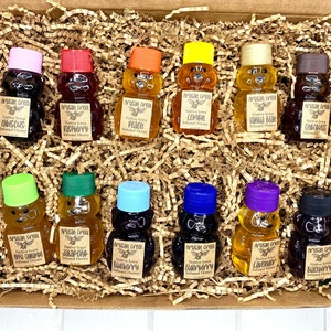 Mini 2oz Honey Bear-22 Flavors to Choose From, Tiny Honey Bear Gift, Naturally Infused Honey, Party Favors, Wedding Favors, Stocking Stuffer image 1