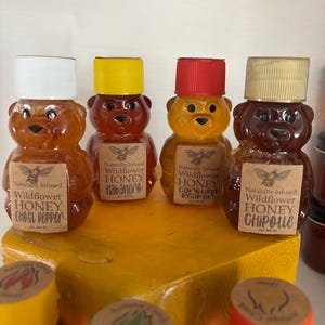 Mini 2oz Honey Bear-22 Flavors to Choose From, Tiny Honey Bear Gift, Naturally Infused Honey, Party Favors, Wedding Favors, Stocking Stuffer image 16