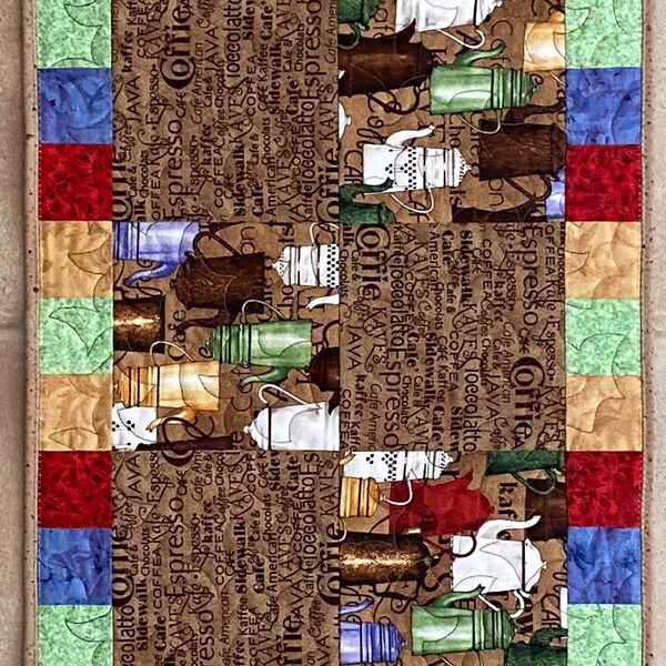 Coffee Themed Table Runner Etsy