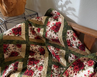 In Full Bloom quilted throw
