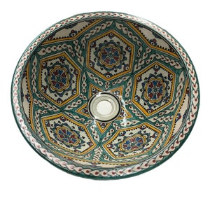 MULTICOLORS washbasin,table top sink, organic sink,Handmade ceramic sink,Sink,handmade ceramic,Lavabo évier en céramique. Moroccan ceramic