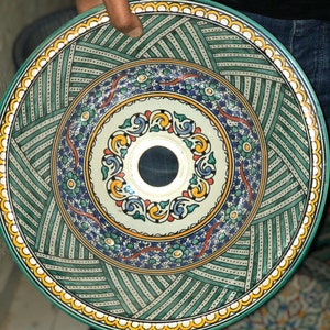 Moroccan Sink Washbasin Ceramic Handmade Hand Painted Moroccan Round Washbasin Sink Wash Basin Ceramic Handmade Hand Painted 35 cm Pottery