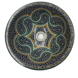 MULTICOLORS washbasin,table top sink, organic sink,Handmade ceramic sink,Sink,handmade ceramic,Lavabo évier en céramique. Moroccan ceramic