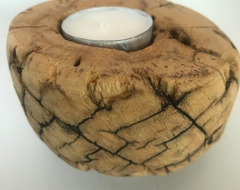 Rustic/primitive candle holder, handmade with Palo Verde wood, cleaned and sanitized