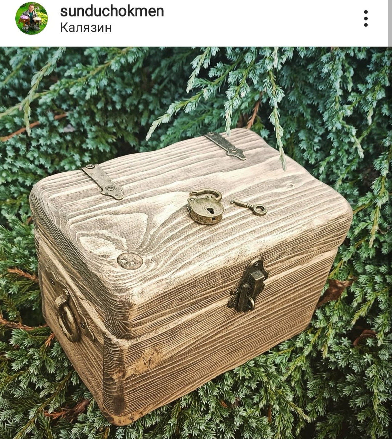 Set of accessories for chest wooden box handmade padlock with Etsy