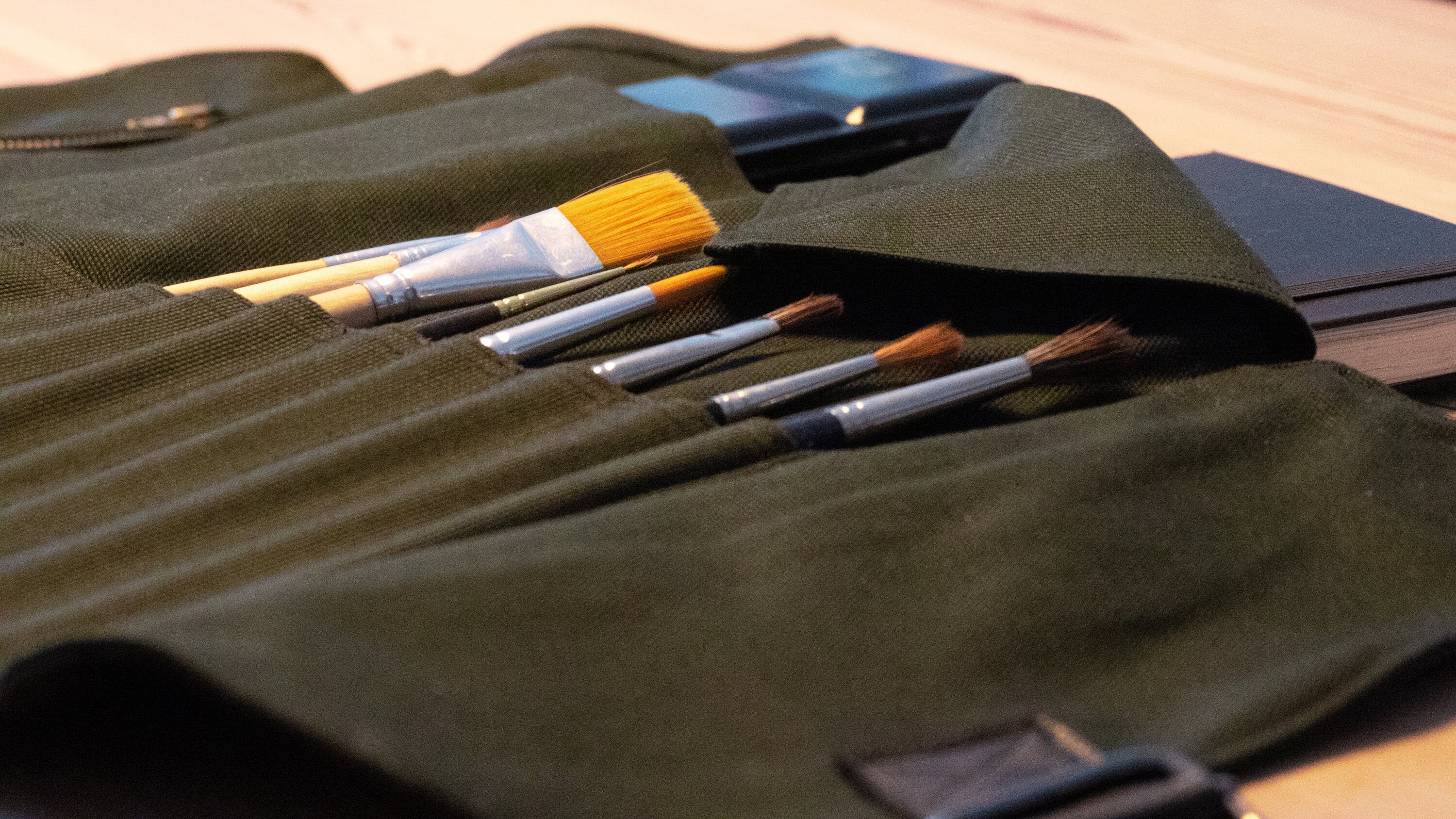 Artist Pen Roll Pen case Canvas pen roll Creative tool roll Etsy