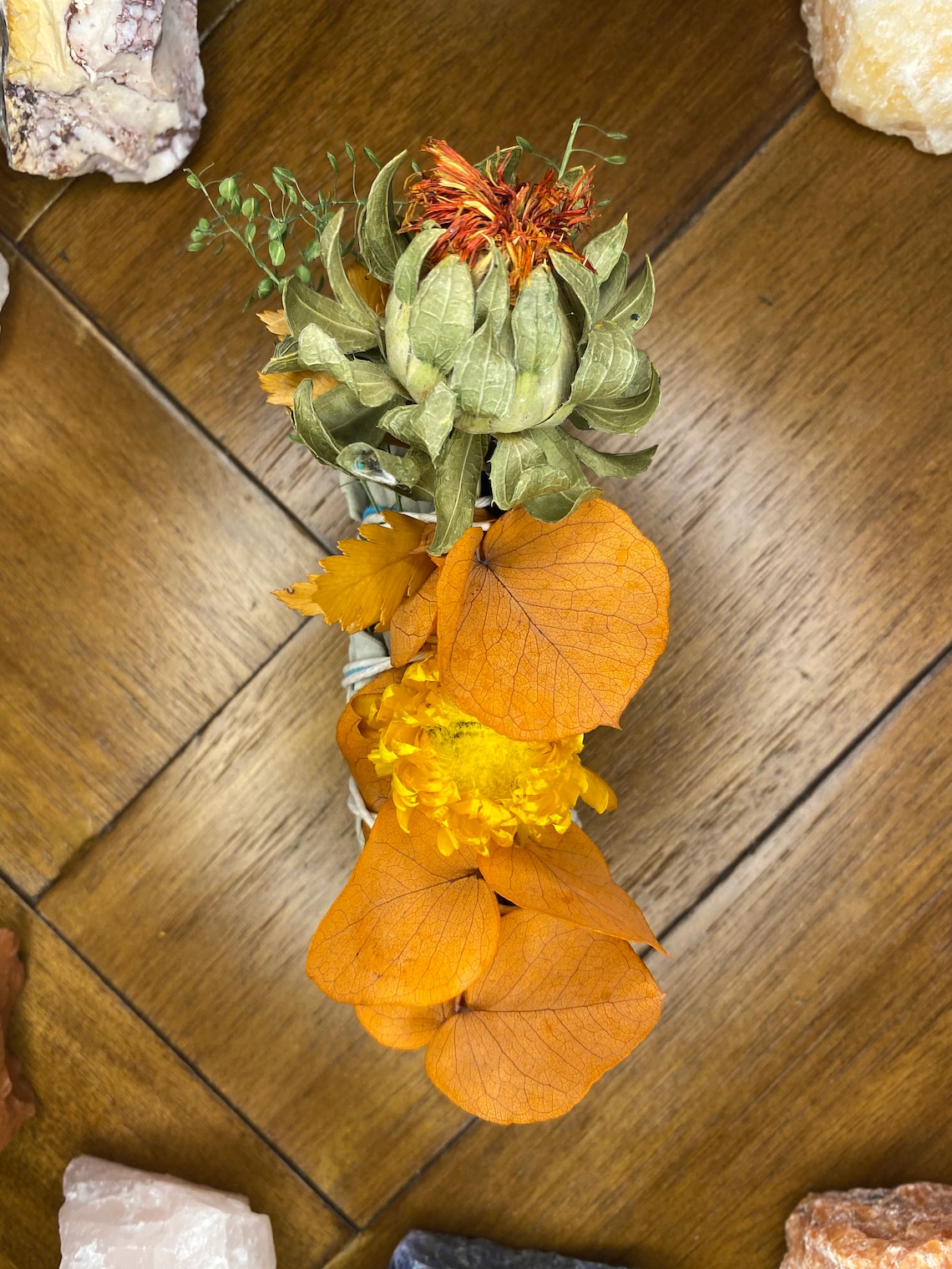 White Sage Bundle with Dried Flowers Etsy