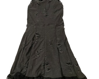 adjustable distressed dress