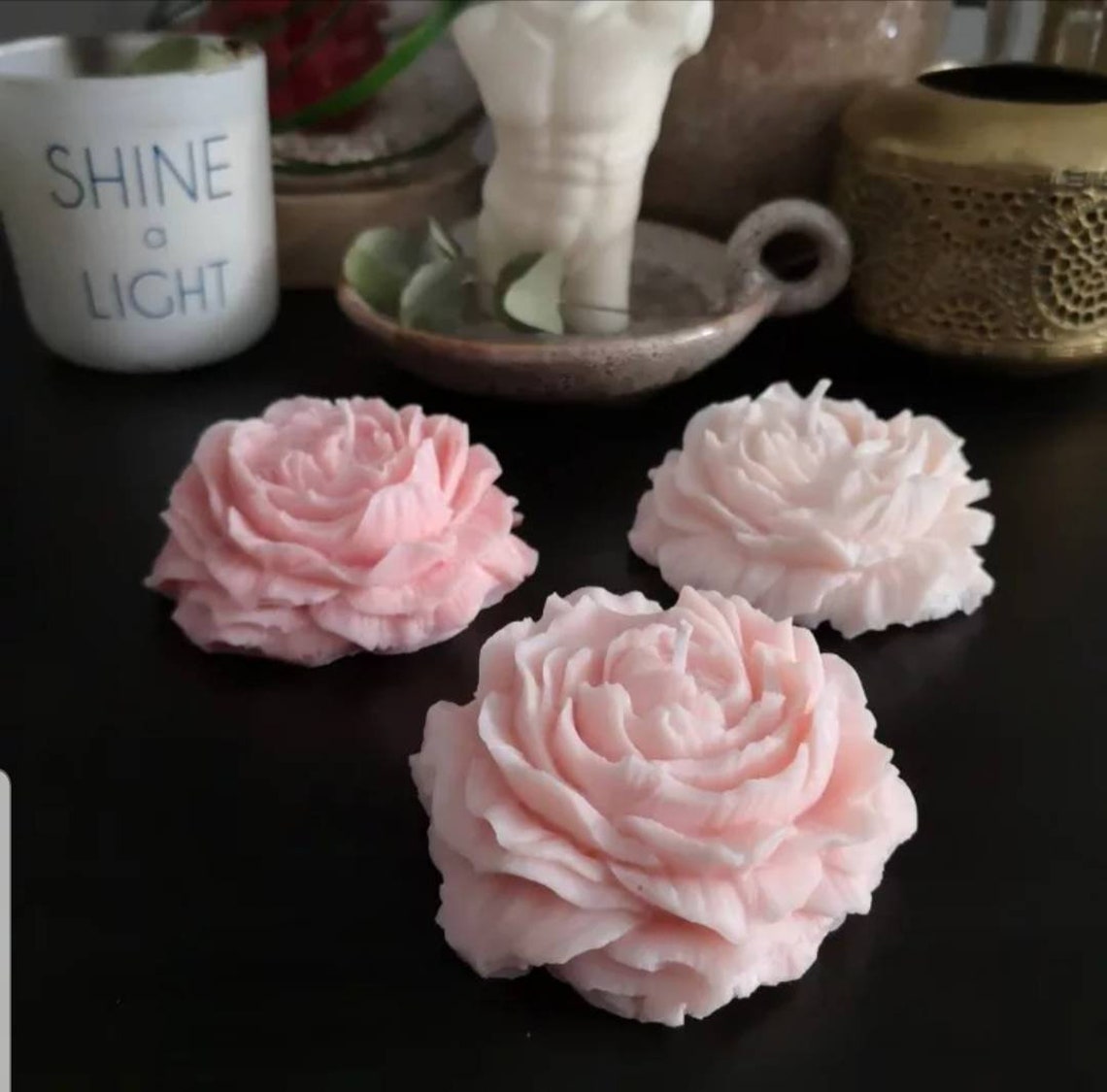 Rose flower candle Mold handmade diy candle silicone mold Etsy