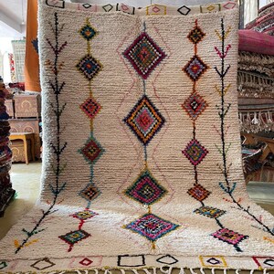 Soft Azilal rug 6.5x10, Large Luxury moroccan Colorful rug, colorful rug, Berber Boho rug, Azilal Sheepskin rug, Morrocan rug, Handmade rug