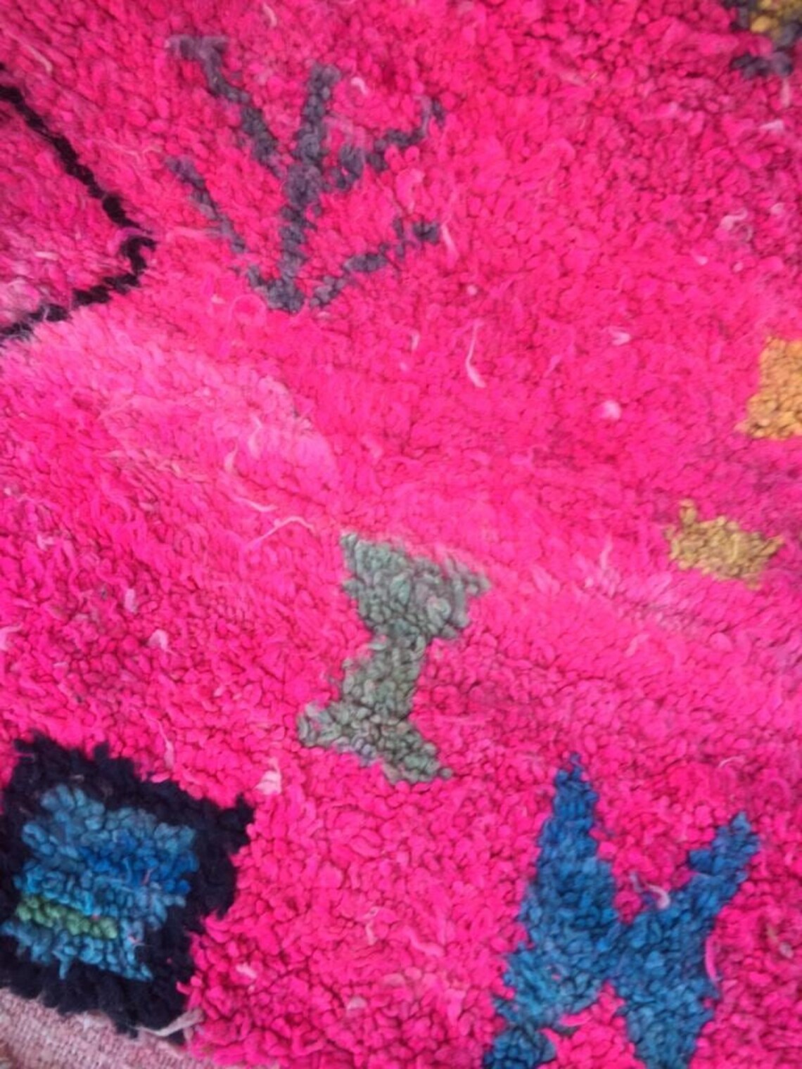 Boujad rug 5x8 Pink moroccan rug Hot pink rug 5x8 rug Etsy