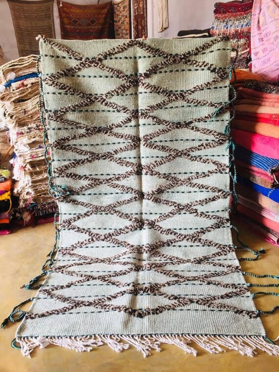 モロッカンタイル】トルコラグ 110×203 ヴィンテージラグ MS041