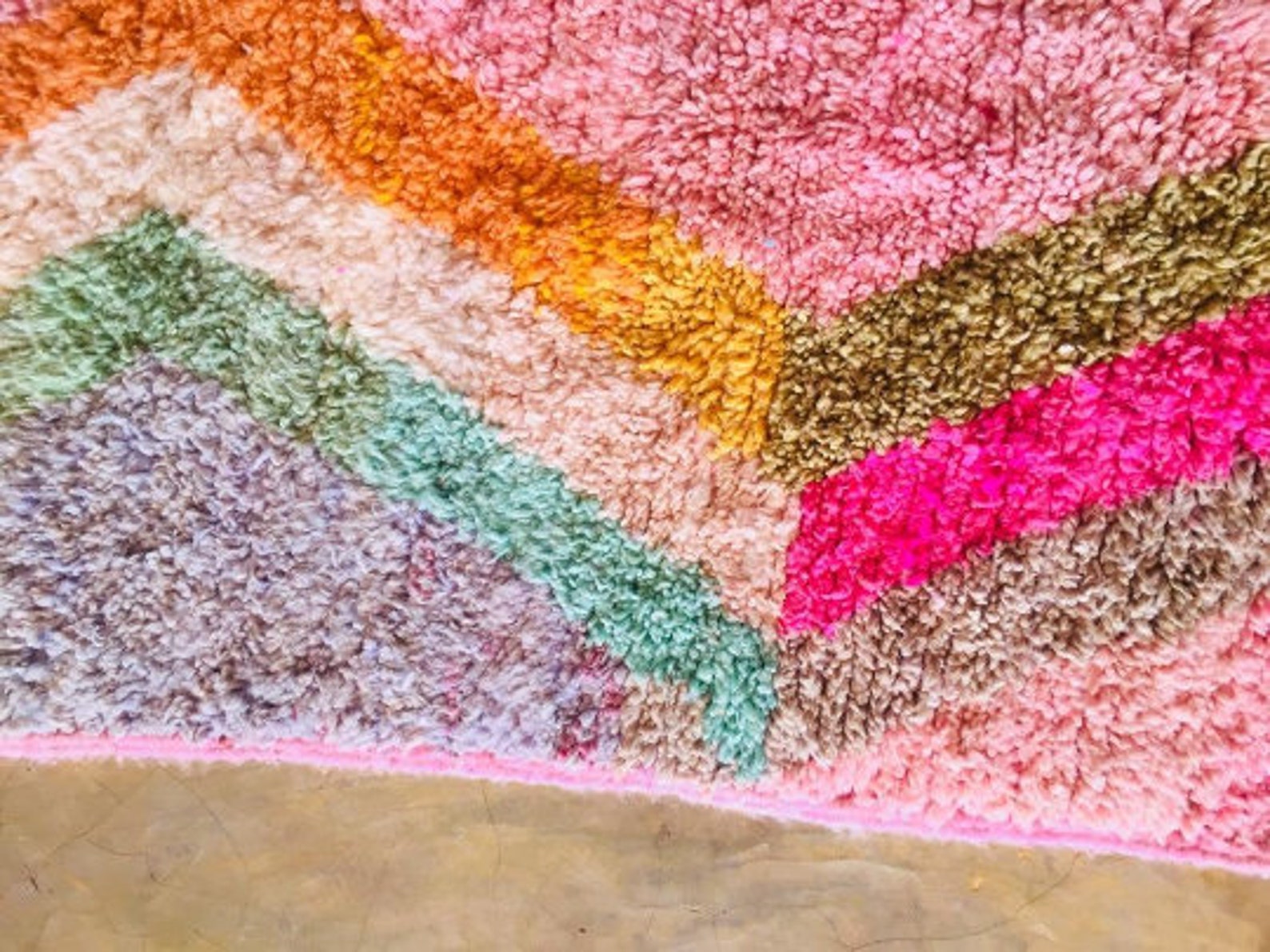 Custom Boujaad Rug for Living Room Pink Moroccan Rug Etsy