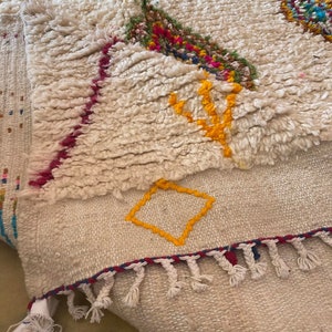 Moroccan Beni ourain Wool rug Handmade Colorful Berber