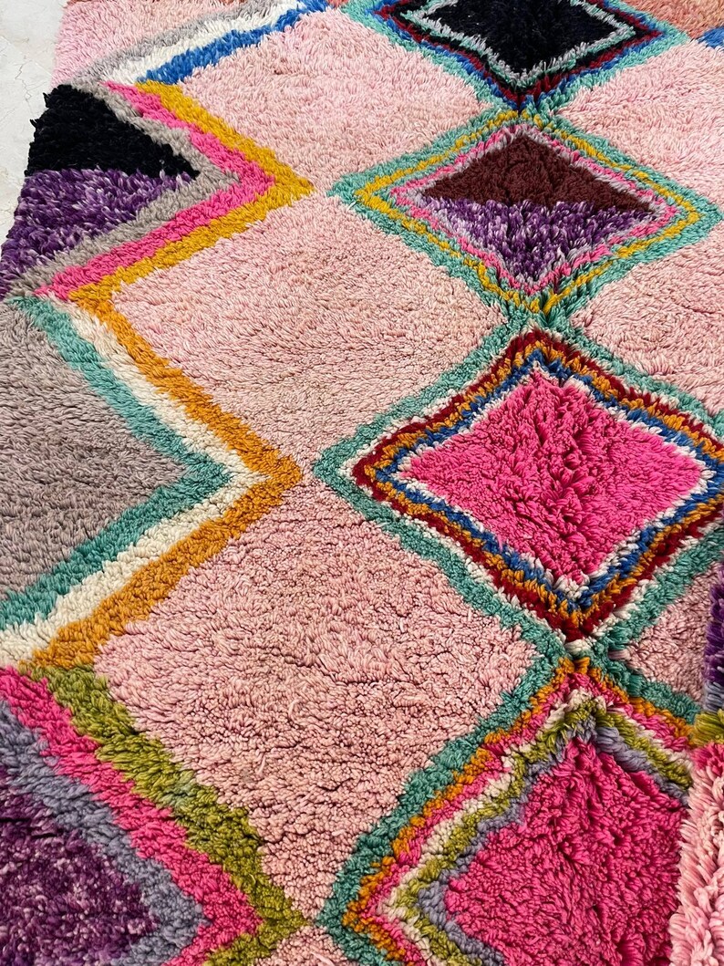Custom Soft Luxury Rug for Living Room Pink Moroccan Rug Etsy