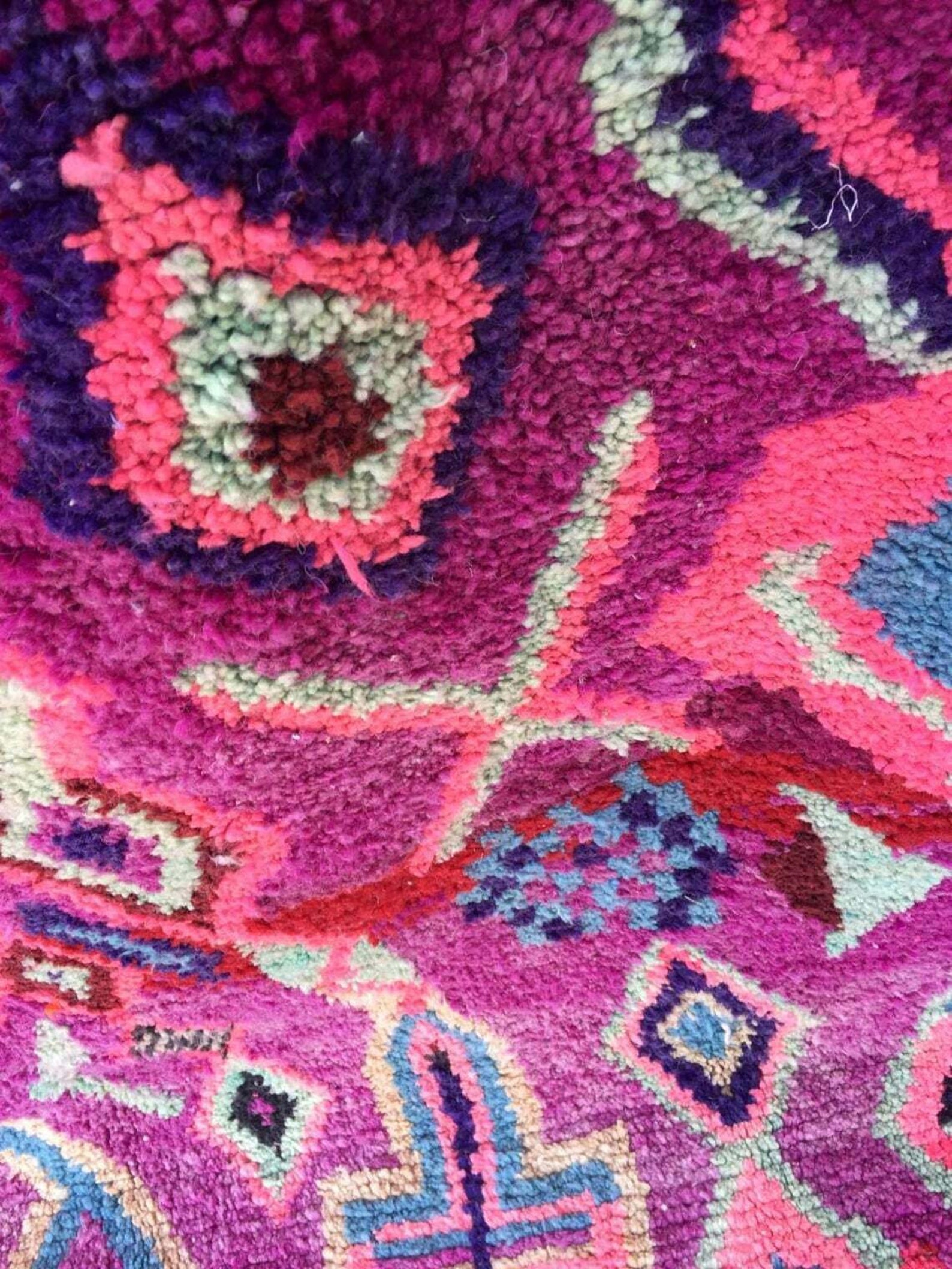 Boujaad Rug 6x8 6x8 Rug Pink Moroccan Rug Boho Rug Vintage Etsy