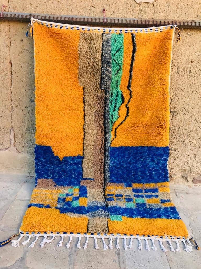 5x8 Rug Luxury Rug Gold Rug Hand Made Rug Colorful Rug Etsy