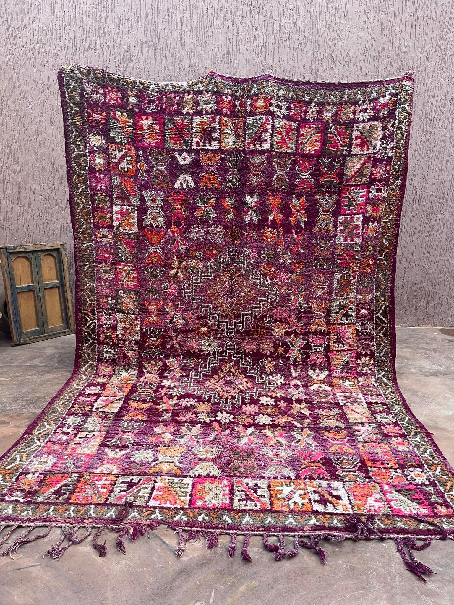 Tapis Marocain Vintage – Berbère Laine Fait Main, 5.3x11 Ft, Boho Artistic