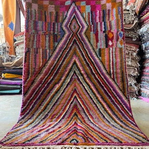 Boujaad rug 5.4x8, Abstract moroccan rug, Colorful rug, 5x8 rug, Berber rug, Hand made rug, Boho decor, Boho rug, Morrocan rug, Designer rug