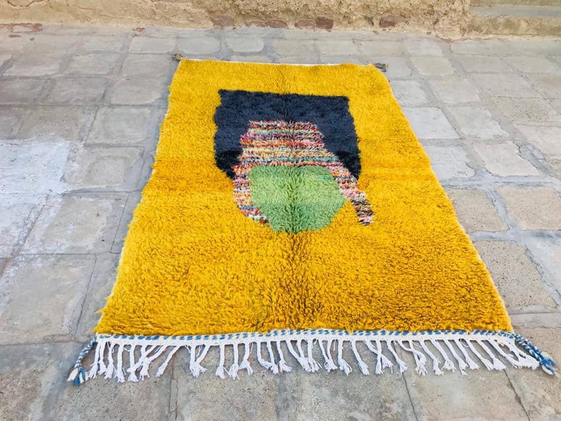 5x8 Rug Luxury Rug Gold Rug Hand Made Rug Colorful Rug Etsy