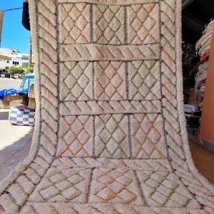Soft Azilal rug 5x8.4, Luxury moroccan Designer rug, colorful rug, Berber Boho rug, Azilal Sheepskin rug, Morrocan rug, Handmade rug