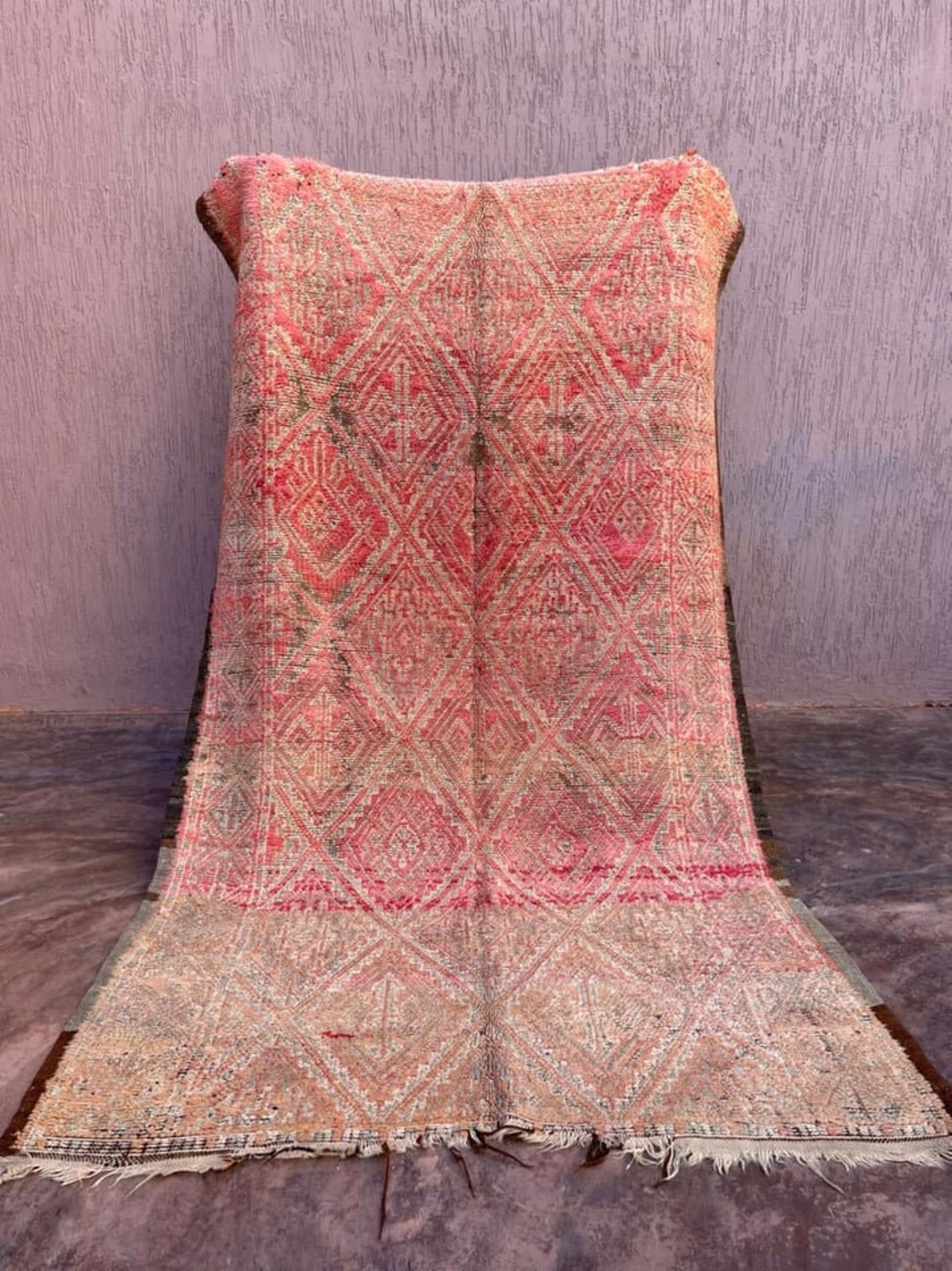 Grand Tapis Berbère Vintage Marocain 6.5x11 Ft, Laine Multicolore Bohème