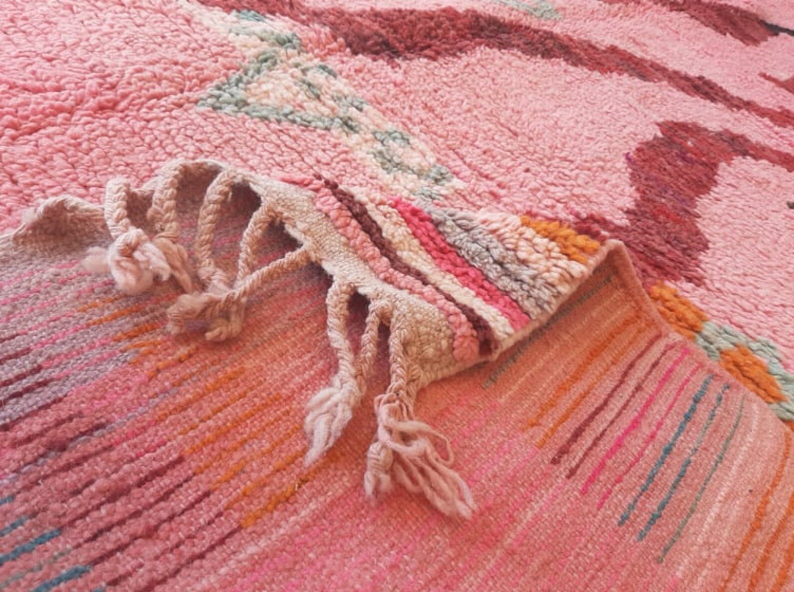 Pink Boujaad Rug 6x9 Pink Moroccan Rug Red Rug Gray Etsy