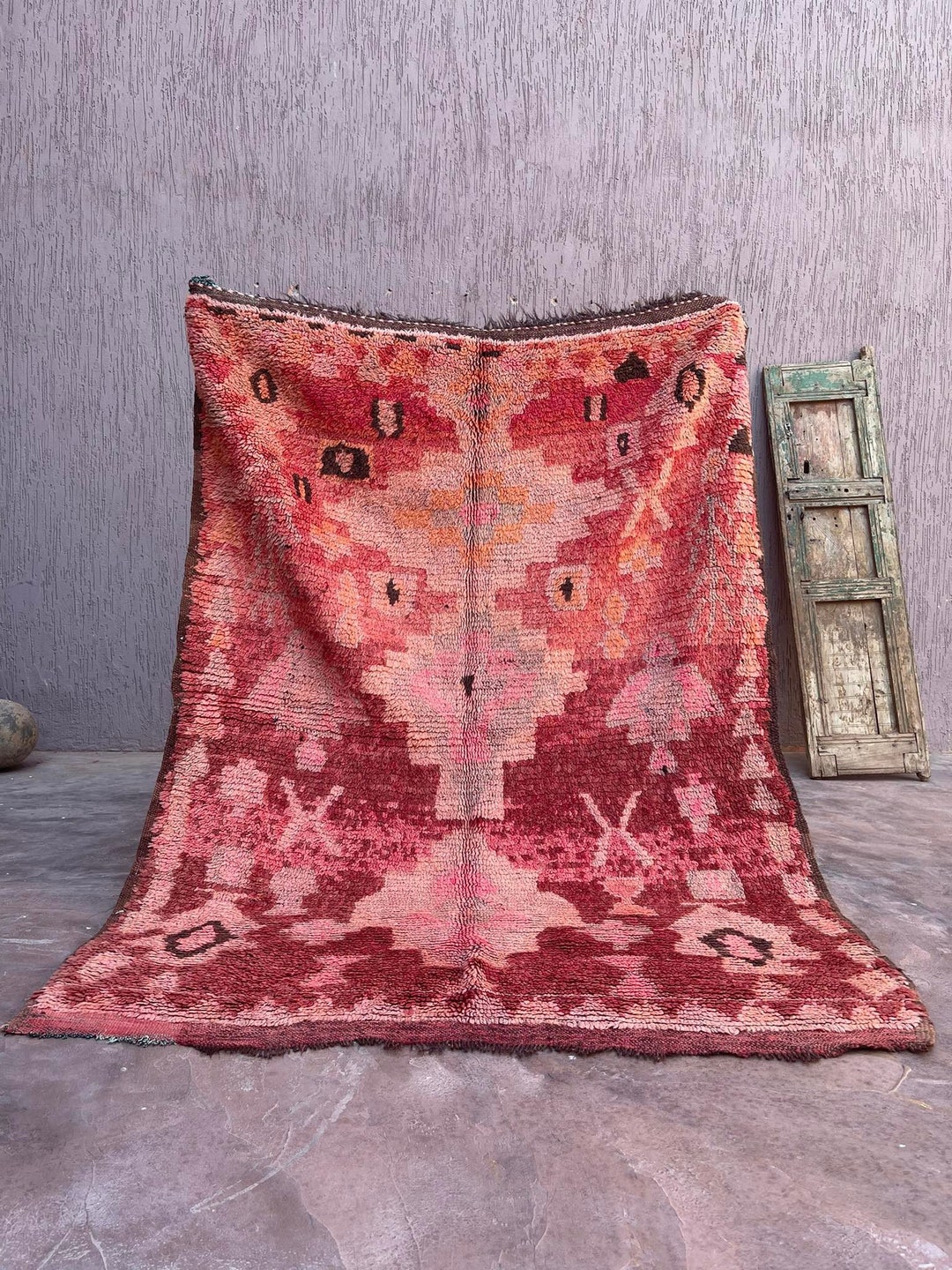 Boujaad Rug 5x7, Vintage Wool Rug, Moroccan Rug, Hand Made Rug