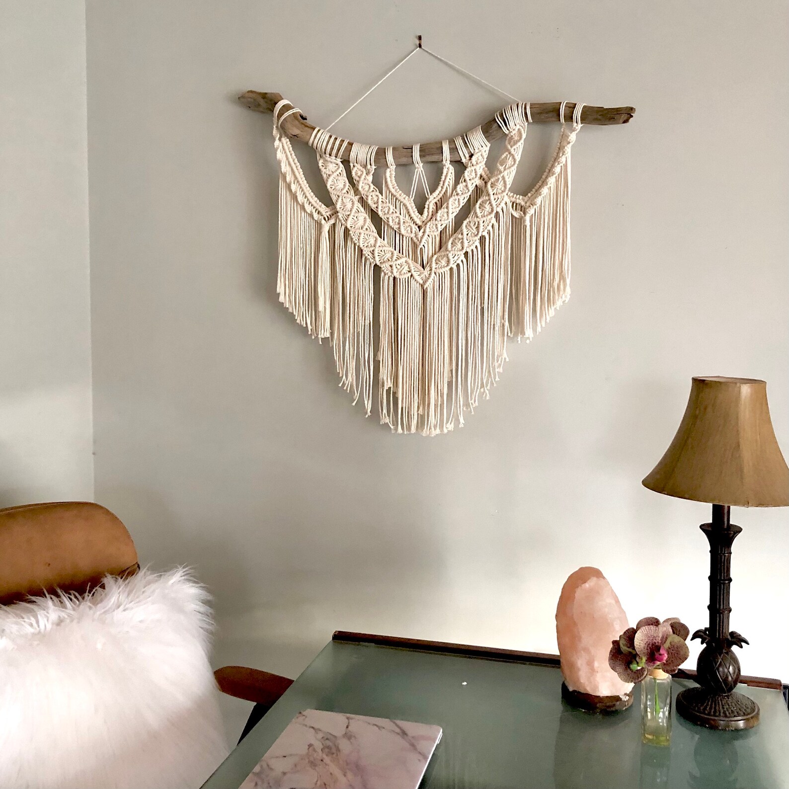 Extralarge Macrame Wall Hanging Beach Driftwood Boho Etsy