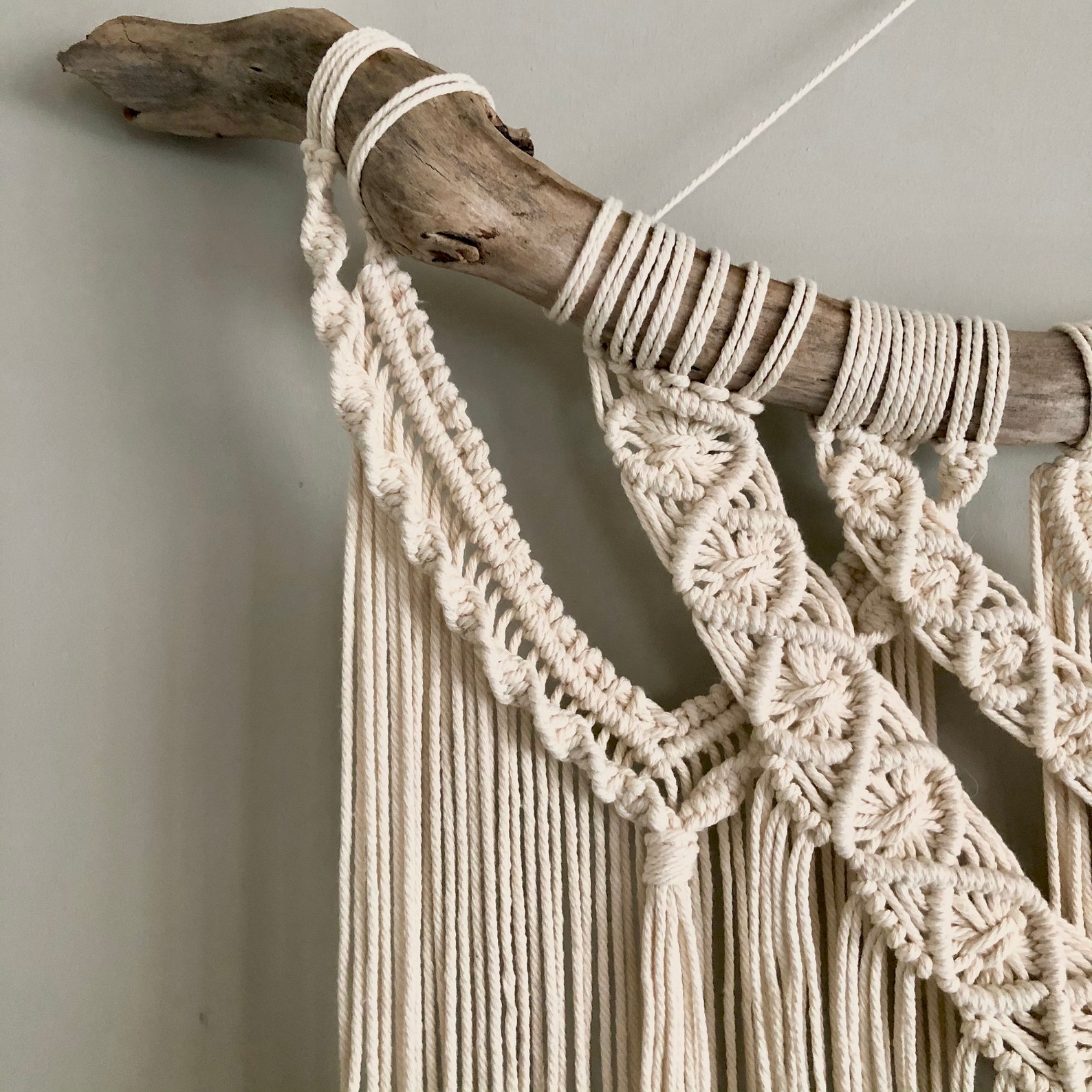 Extralarge Macrame Wall Hanging Beach Driftwood Boho Etsy