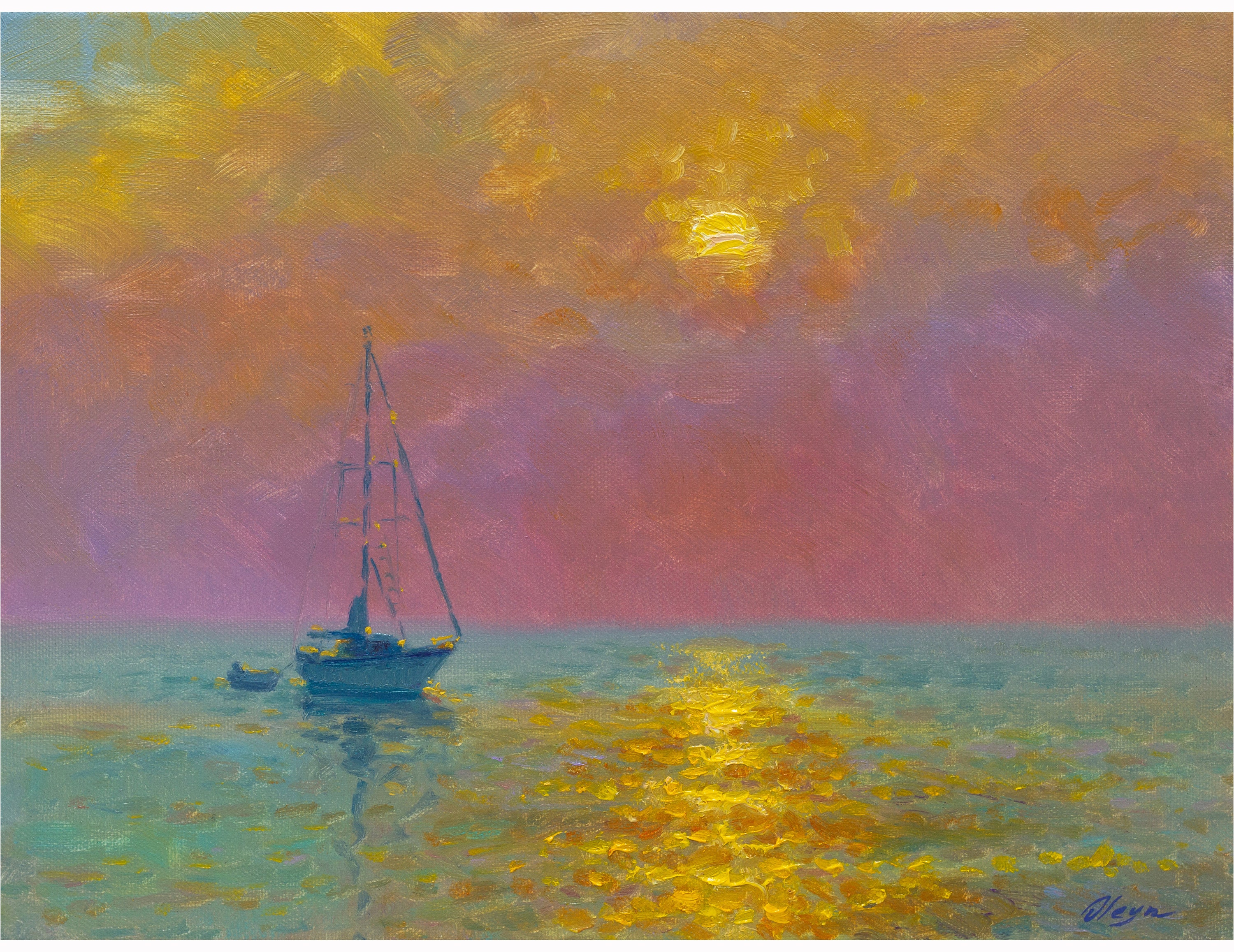 Original seascape oil paintings on canvas sailboats oil Etsy