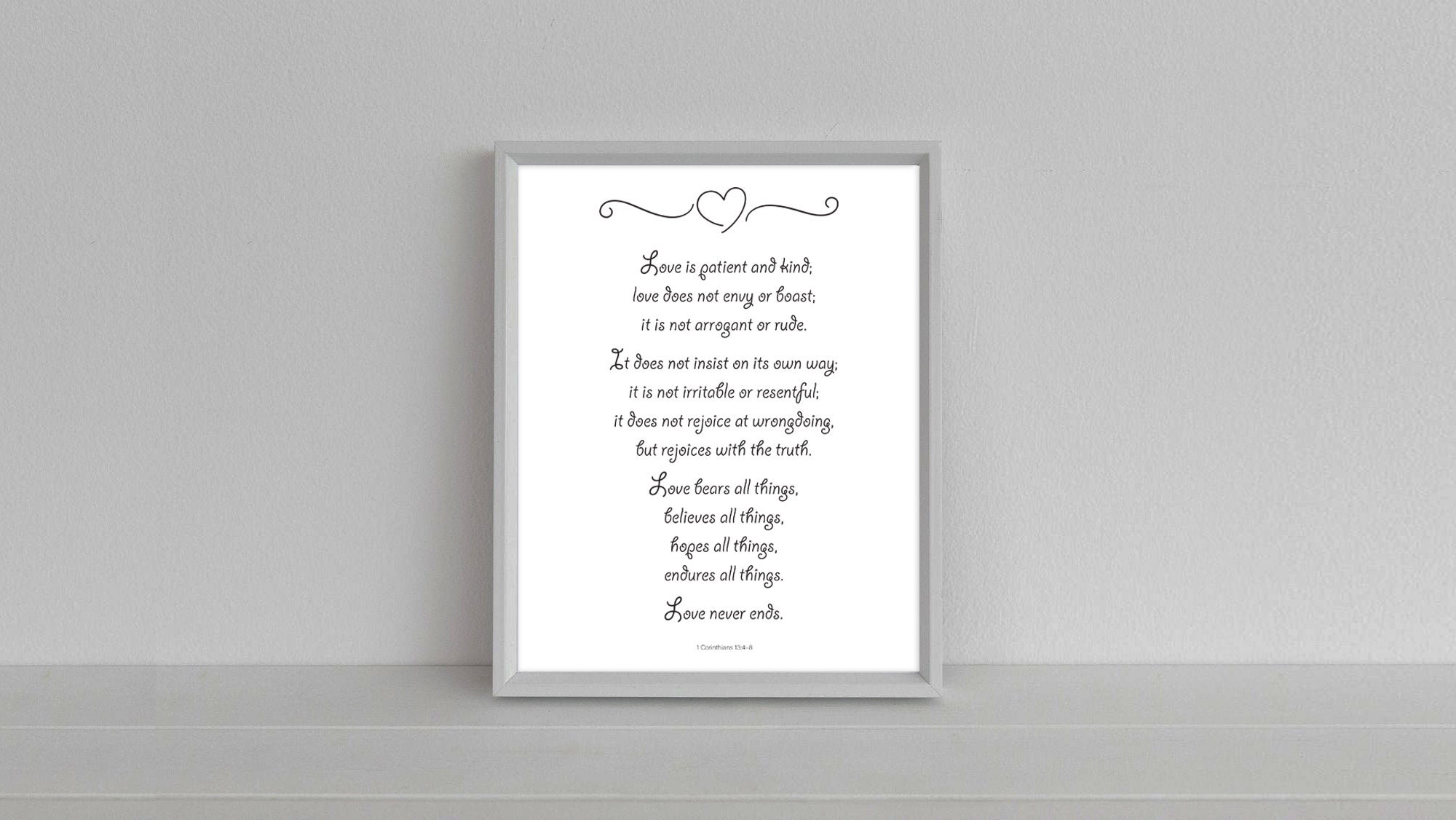 Love is 1 Corinthians 13:4–8 Printable - Etsy
