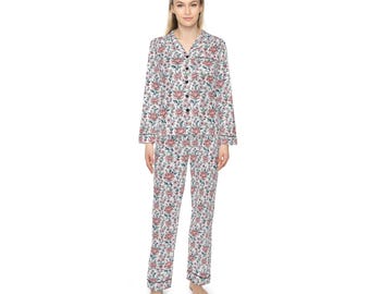 Vintage Floral Satin Pajamas | Pajamas