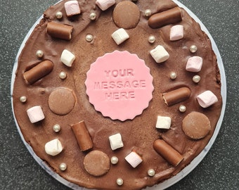 Brownie Pie | Thank you, Birthday, Congratulations, Celebration Gift | Chocolate Food Gift for Him or Her | Customised Message | Handmade