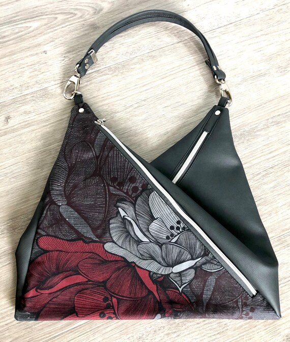 Traudy Triangular Shoulder Bag Handbag Handmade Bag Faux Leather Bag