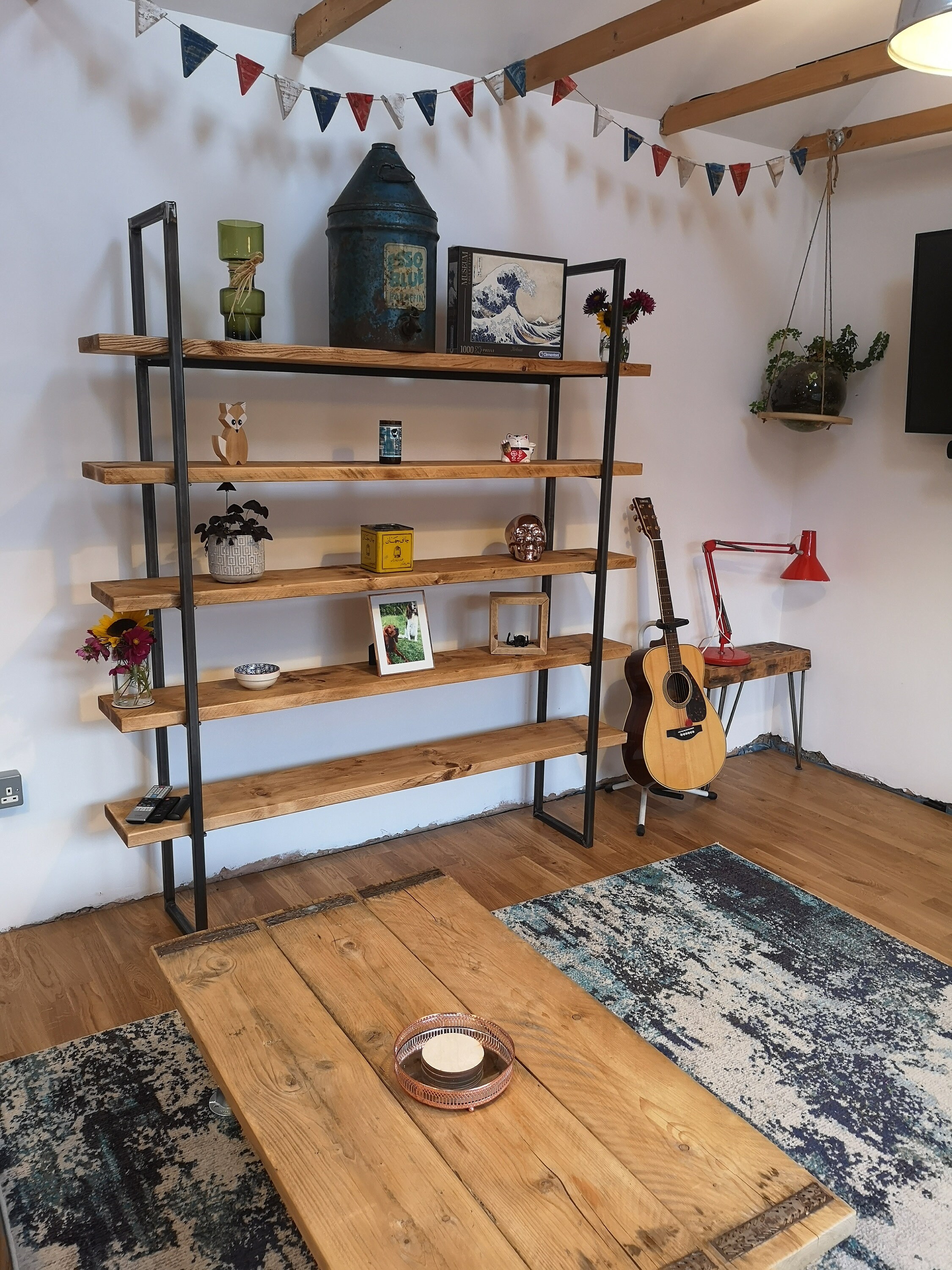 Industrial Steel Scaffold Board Shelving Bookcase Display Unit Etsy