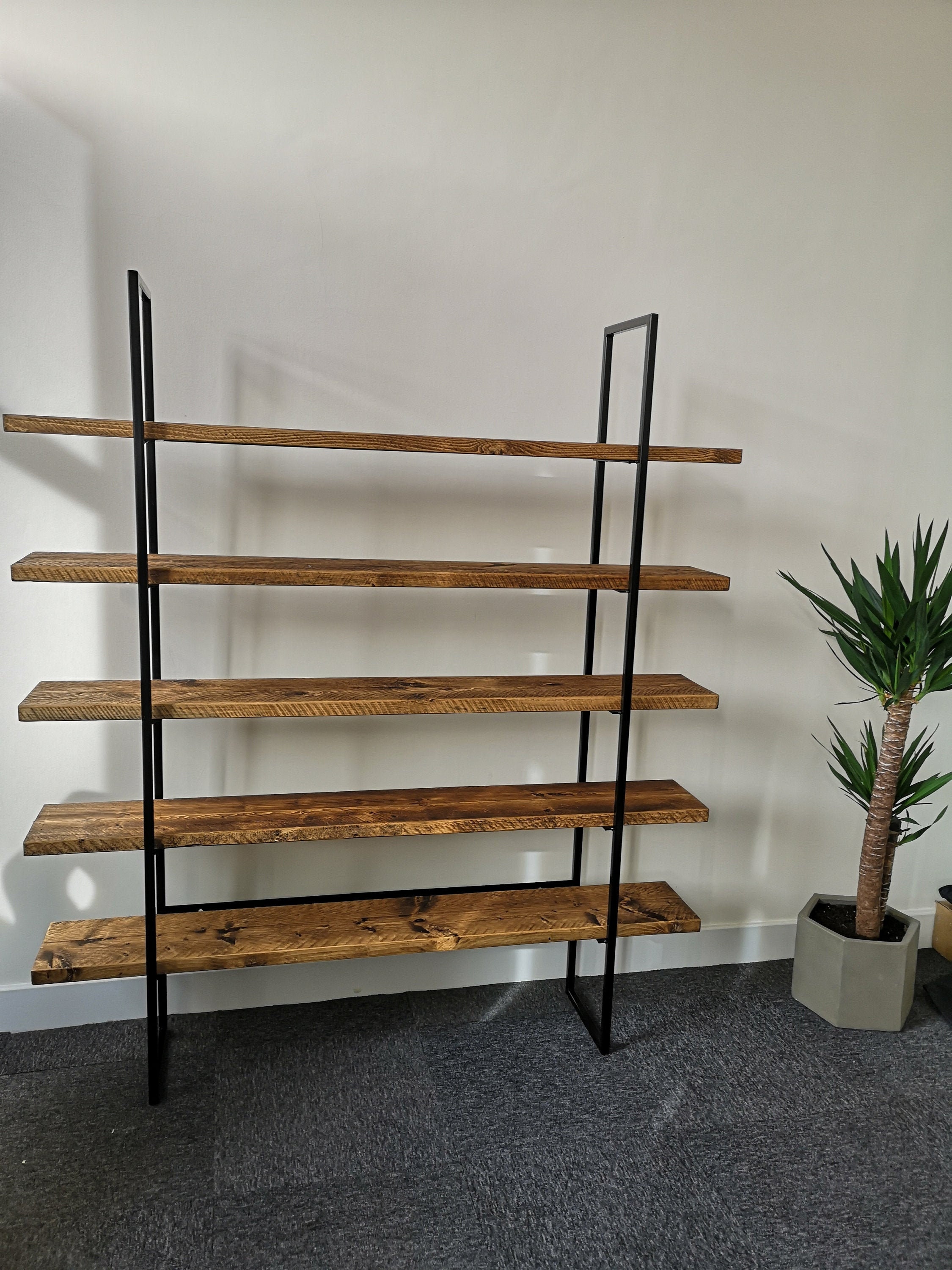 Industrial Steel Scaffold Board Shelving Bookcase Display Unit Etsy